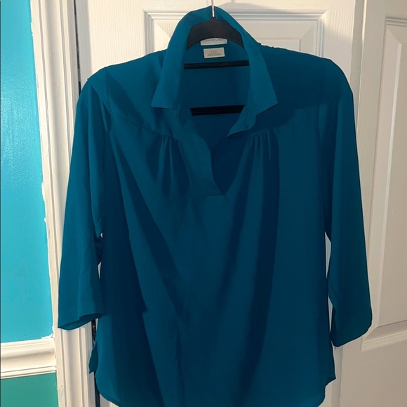 Van Heusen Top Women’s Petite Small Teal - Picture 1 of 3